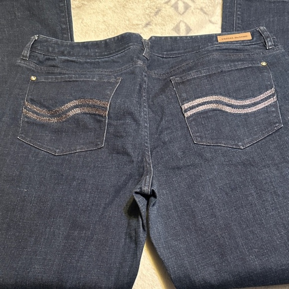 688. Tribal DeNime Floriane Women's slim fit straight Jeans - Dark Blue